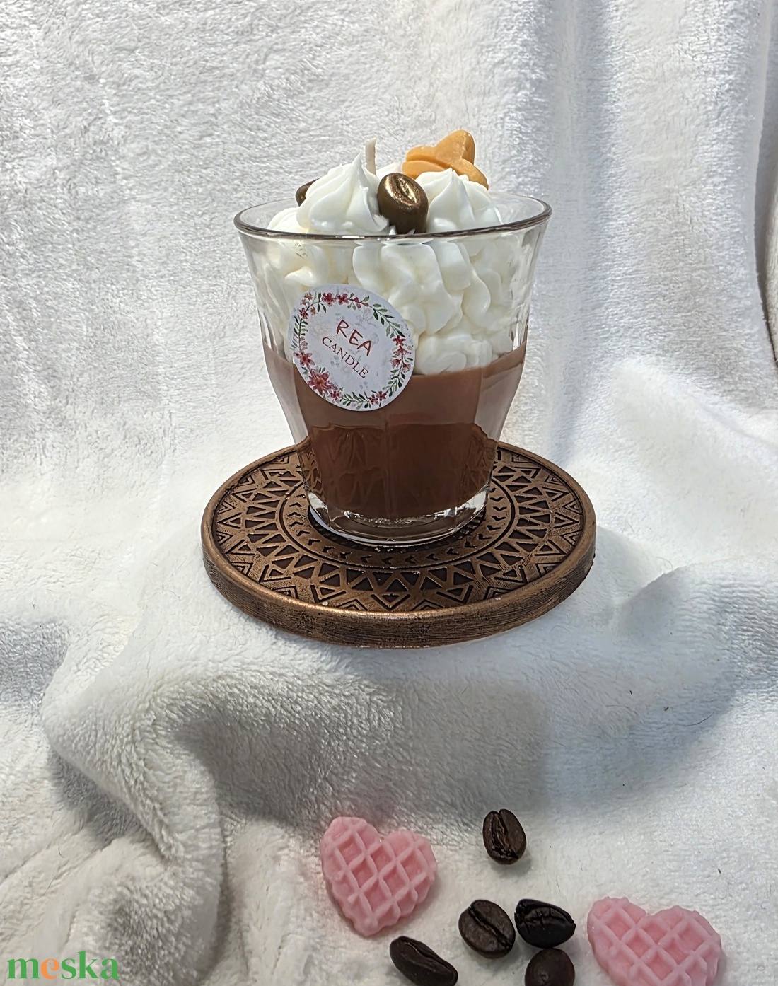 Retro Kávé szójaviasz gyertya - otthon & életmód - gyertya, illat, aroma - gyertya - Meska.hu