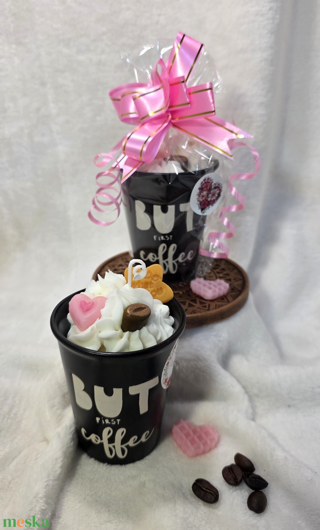 Kávé szójaviasz desszertgyertya - otthon & életmód - gyertya, illat, aroma - gyertya - Meska.hu