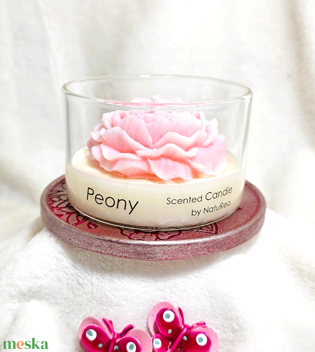 Bazsarózsa illatgyertya - otthon & életmód - gyertya, illat, aroma - gyertya - Meska.hu