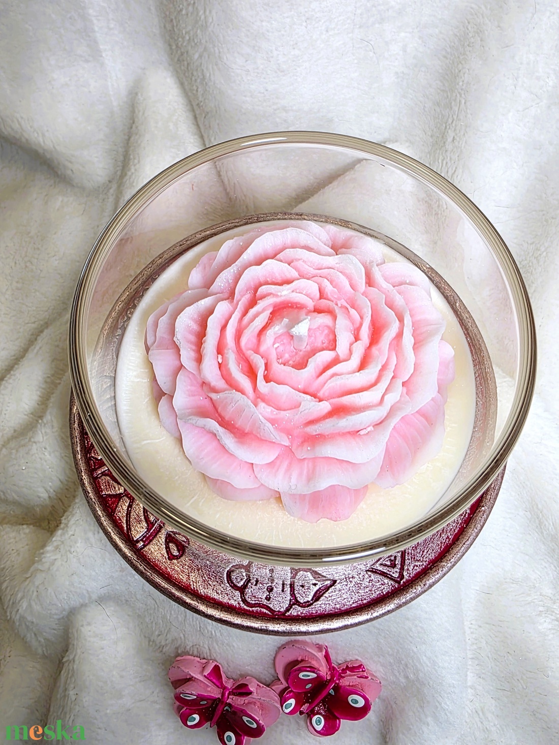 Bazsarózsa illatgyertya - otthon & életmód - gyertya, illat, aroma - gyertya - Meska.hu