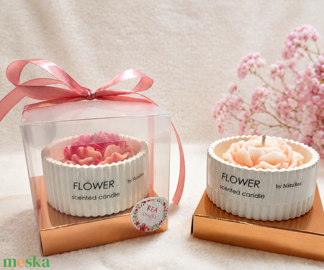 Bazsarózsa illatgyertya - Flower - otthon & életmód - gyertya, illat, aroma - gyertya - Meska.hu