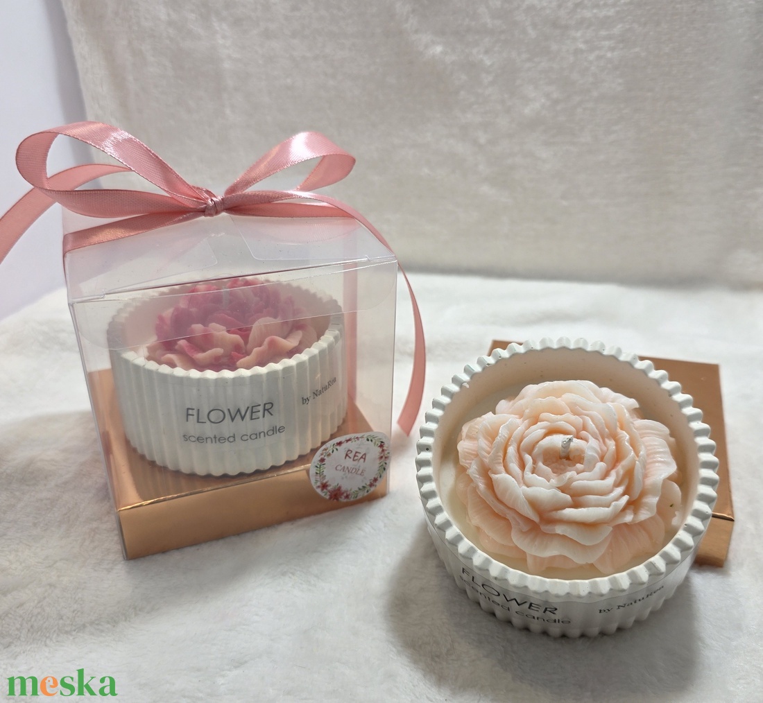 Bazsarózsa illatgyertya - Flower - otthon & életmód - gyertya, illat, aroma - gyertya - Meska.hu