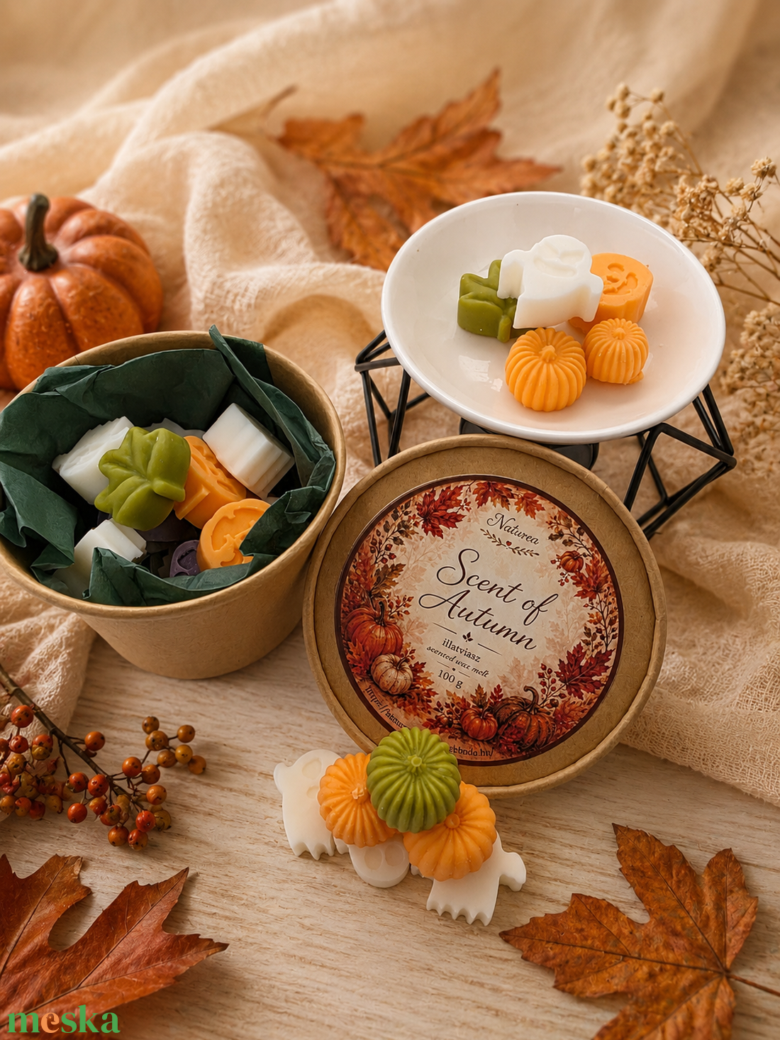 Pumkin Spice illatviasz 100 g - otthon & életmód - gyertya, illat, aroma - illatviasz - Meska.hu