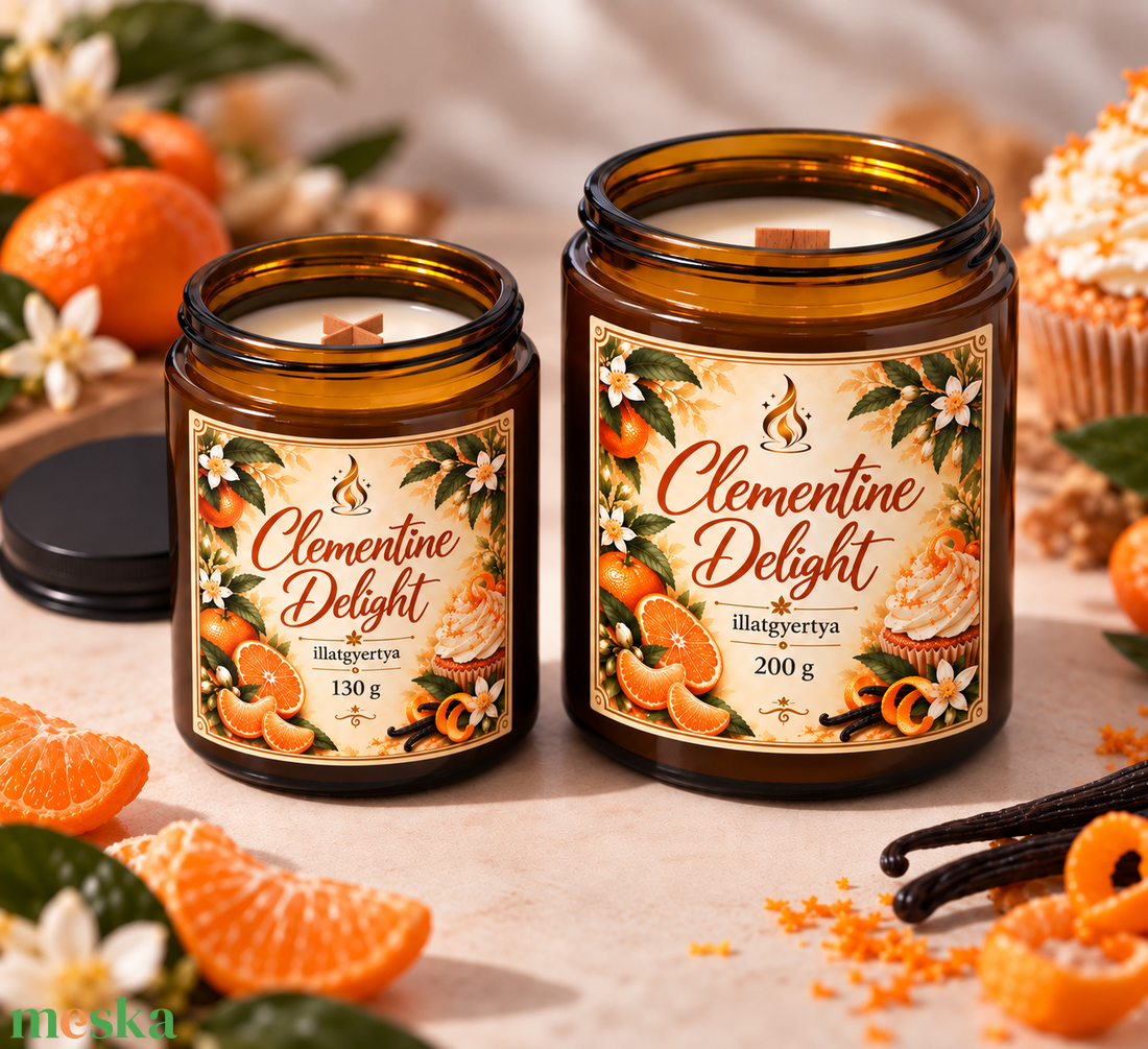 Clementine Delight illatgyertya  - otthon & életmód - gyertya, illat, aroma - gyertya - Meska.hu
