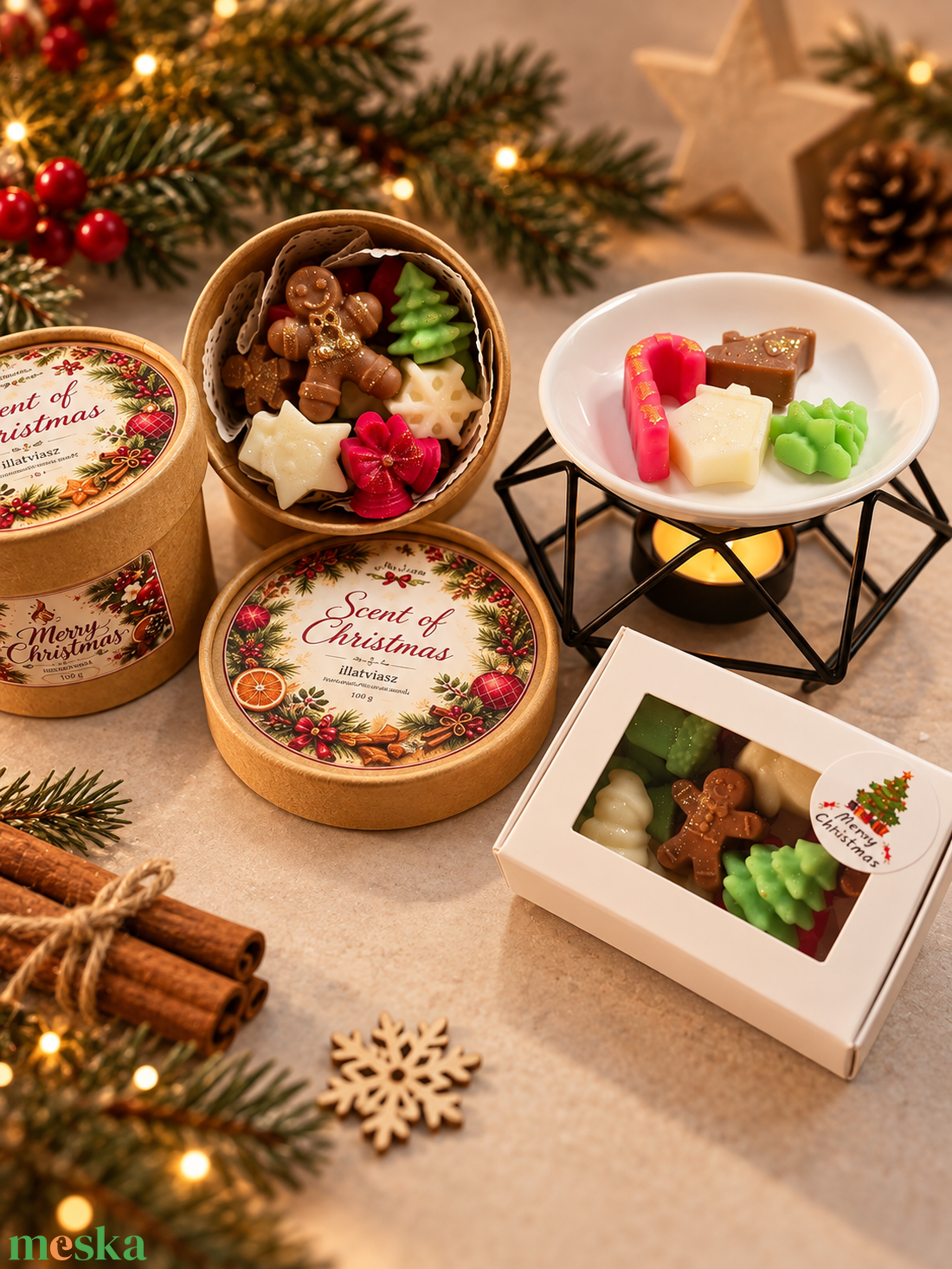 Merry Christmas illatviasz - otthon & életmód - gyertya, illat, aroma - illatviasz - Meska.hu