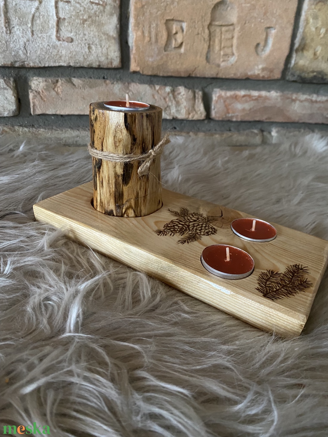 Fa mécsestartó - otthon & életmód - gyertya, illat, aroma - mécses és mécsestartó - Meska.hu