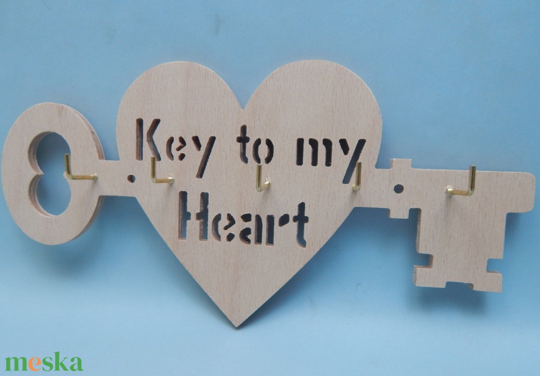 Fa fali kulcstartó felirattal - otthon & életmód - dekoráció - fali és függő dekoráció - fali kulcstartó - Meska.hu