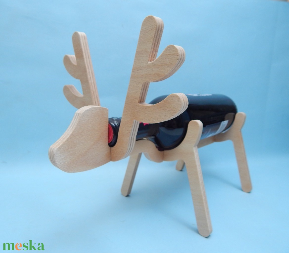 Fa szarvas bortartó - otthon & életmód - konyhafelszerelés, tálalás - tálalás - bortartó - Meska.hu