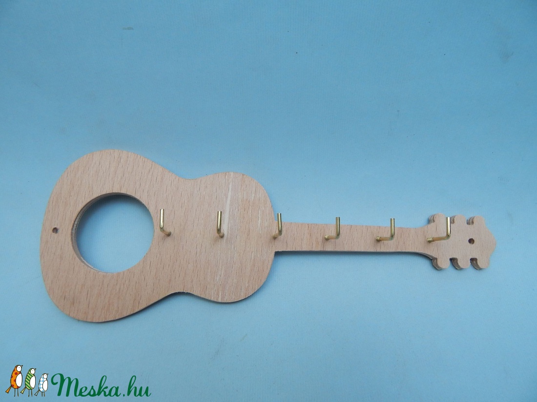 Fa fali gitár kulcstartó -  - Meska.hu