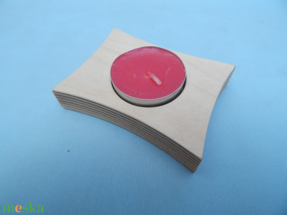 Fa rombusz alakú mécsestartó kicsi - otthon & életmód - gyertya, illat, aroma - mécses és mécsestartó - Meska.hu