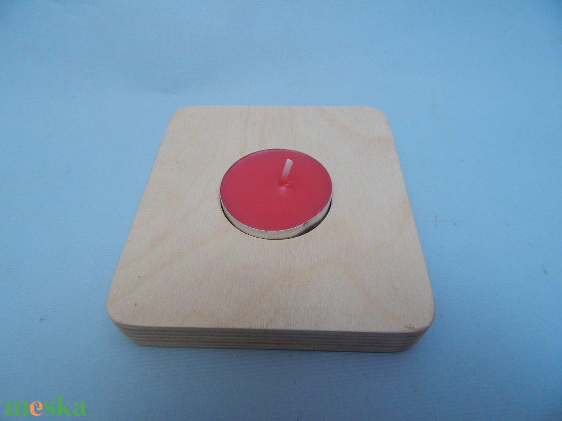 Fa kocka alakú mécsestartó - otthon & életmód - gyertya, illat, aroma - mécses és mécsestartó - Meska.hu