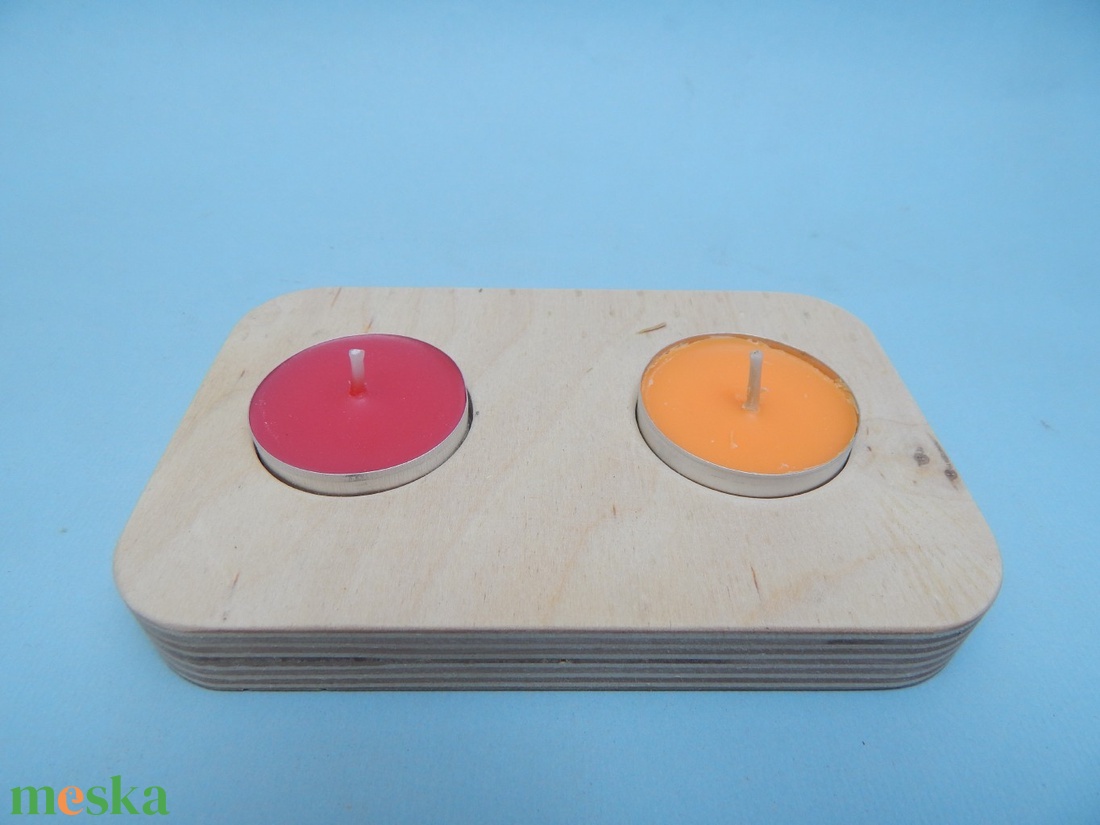 Fa téglatest alakú mécsestartó - otthon & életmód - gyertya, illat, aroma - mécses és mécsestartó - Meska.hu