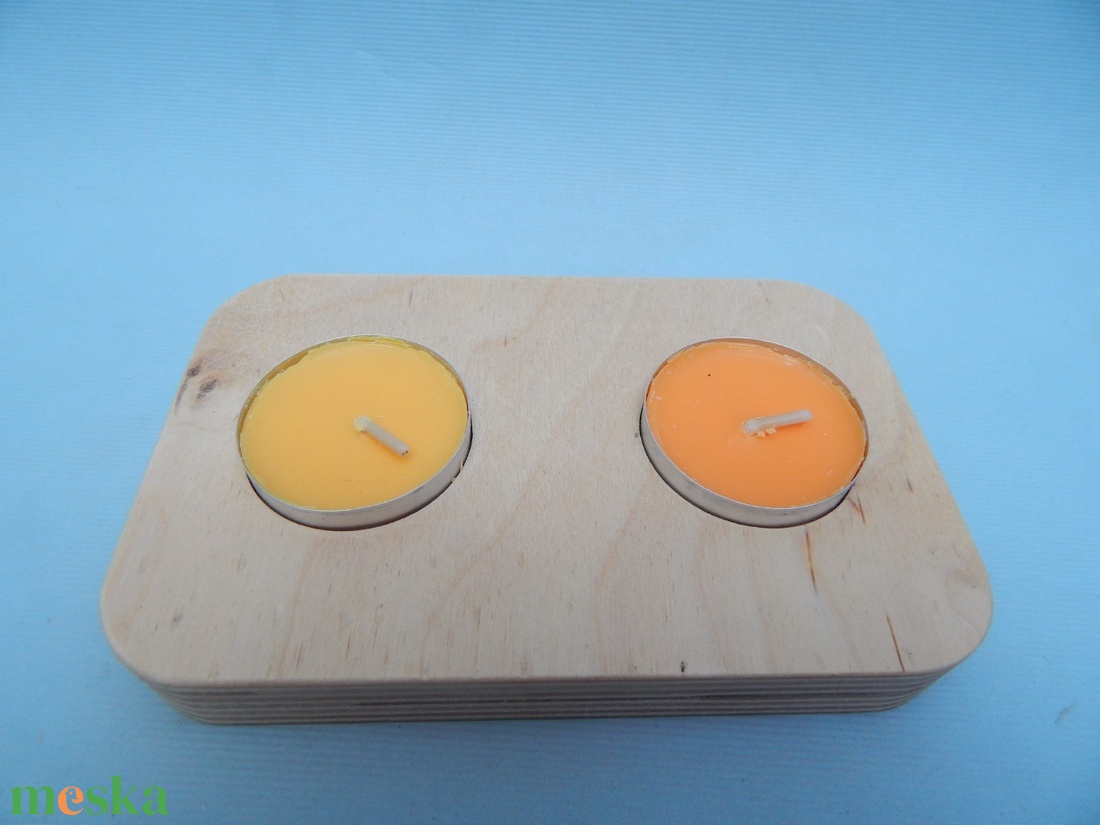 Fa téglatest alakú mécsestartó - otthon & életmód - gyertya, illat, aroma - mécses és mécsestartó - Meska.hu