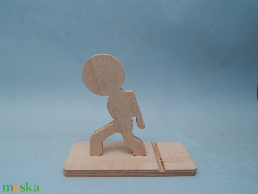 Fa asztali telefontartó ember - otthon & életmód - tárolás & rendszerezés - asztali telefontartó - Meska.hu