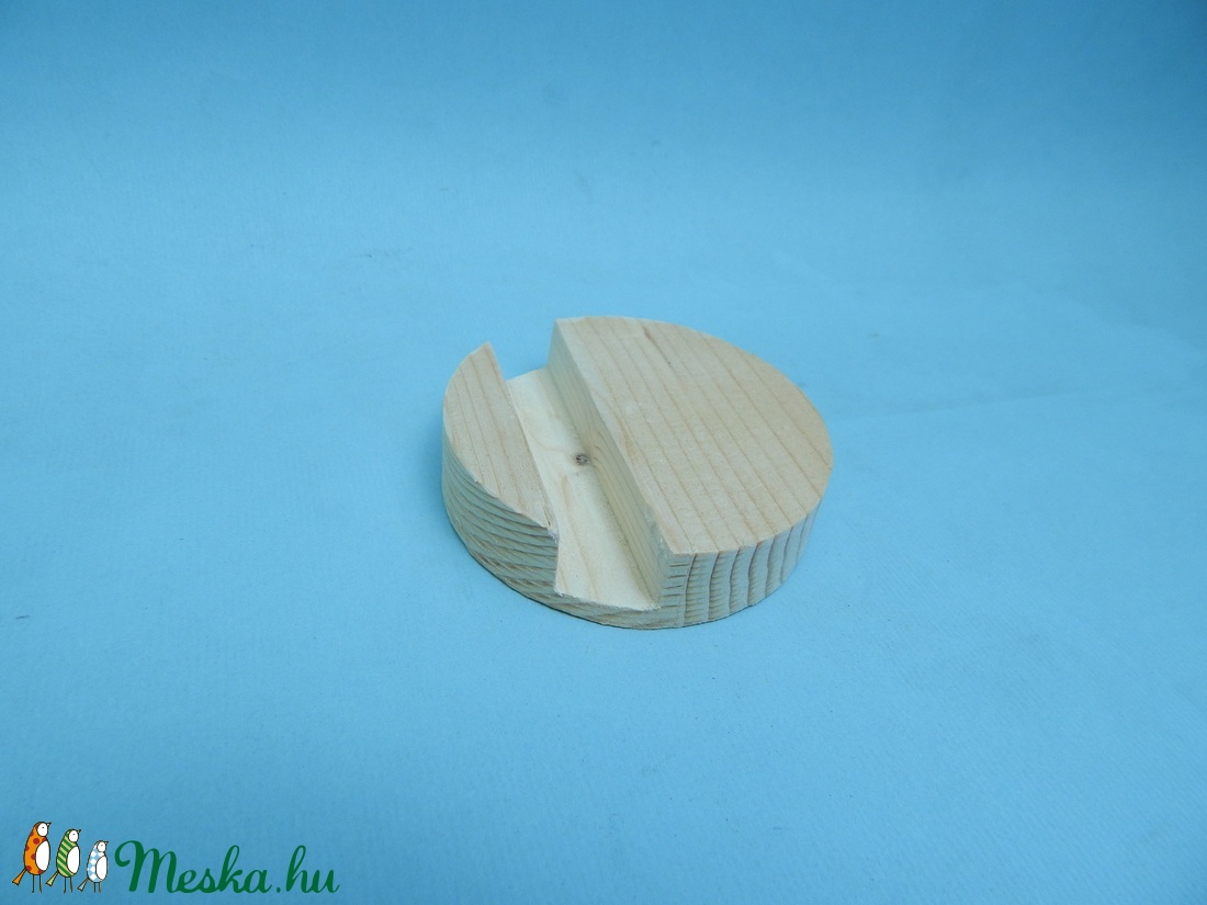 Fa asztali telefontartó kör -  - Meska.hu