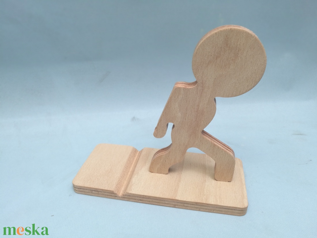 Fa asztali telefontartó ember - otthon & életmód - tárolás & rendszerezés - asztali telefontartó - Meska.hu