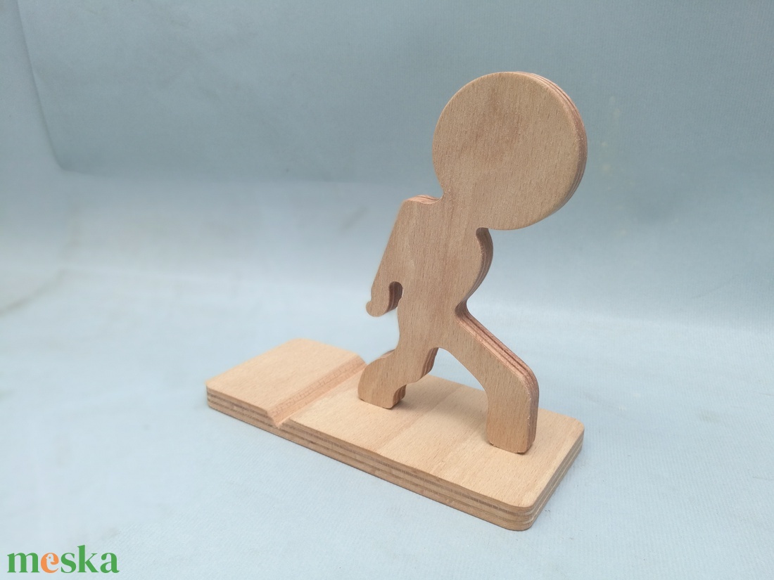 Fa asztali telefontartó ember - otthon & életmód - tárolás & rendszerezés - asztali telefontartó - Meska.hu