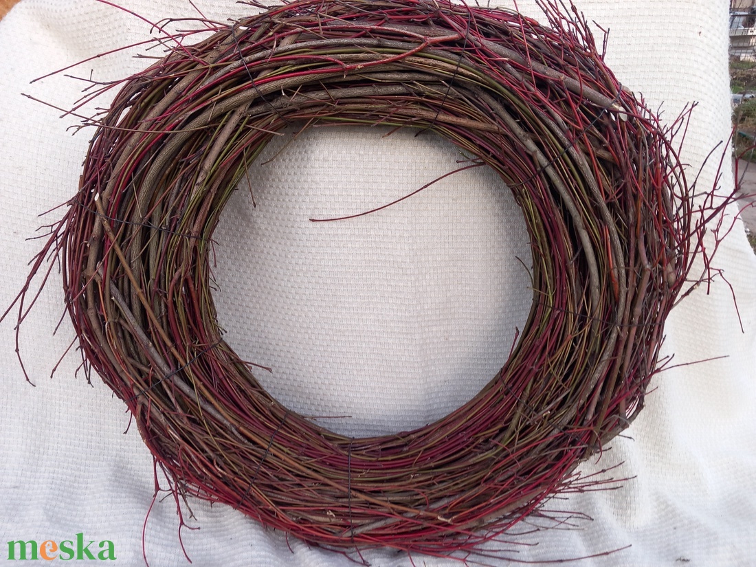 Vastag, 70 cm-es vessző koszorú alap - kellékek & szerszámok - dekorációs kellékek - koszorú, koszorúalap - Meska.hu