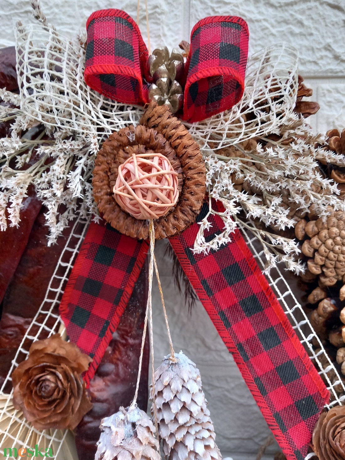 40 cm-es téli kopogtató - otthon & életmód - dekoráció - ajtó- és ablak dekoráció - ajtótábla - Meska.hu