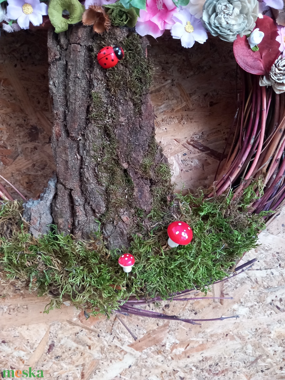 Életfa kopogtató 50 cm-es vesszőalapon - otthon & életmód - dekoráció - fali és függő dekoráció - függődísz - Meska.hu