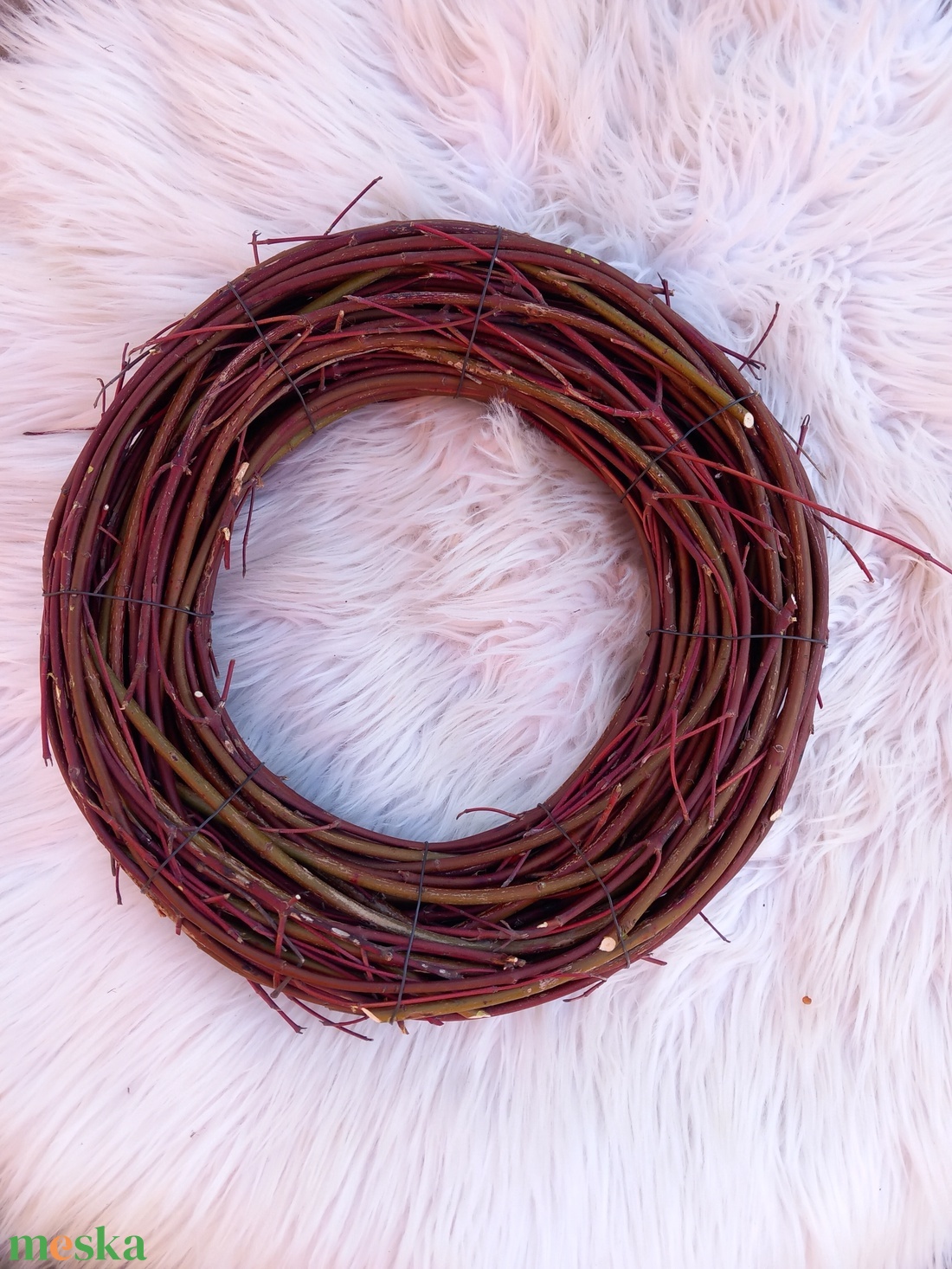 Vörösvessző koszorú alap  - otthon & életmód - dekoráció - ajtó- és ablak dekoráció - ablakmatrica - Meska.hu