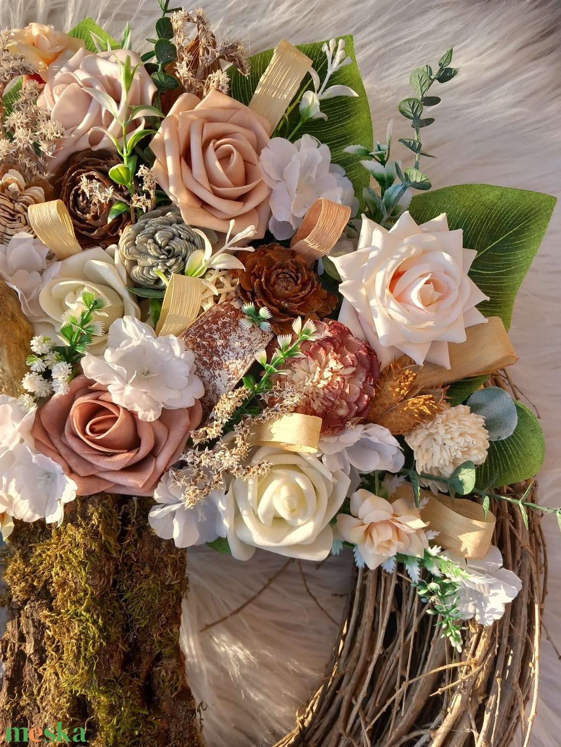 Romantikus Életfa rózsákkal - otthon & életmód - dekoráció - ajtó- és ablak dekoráció - ajtókilincs tábla - Meska.hu