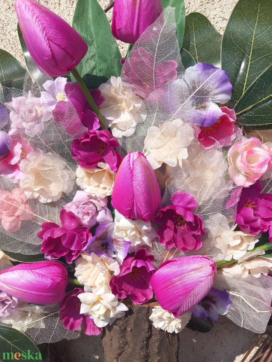 Tavaszi életfa kopogtató - otthon & életmód - dekoráció - ajtó- és ablak dekoráció - ajtódísz & kopogtató - Meska.hu