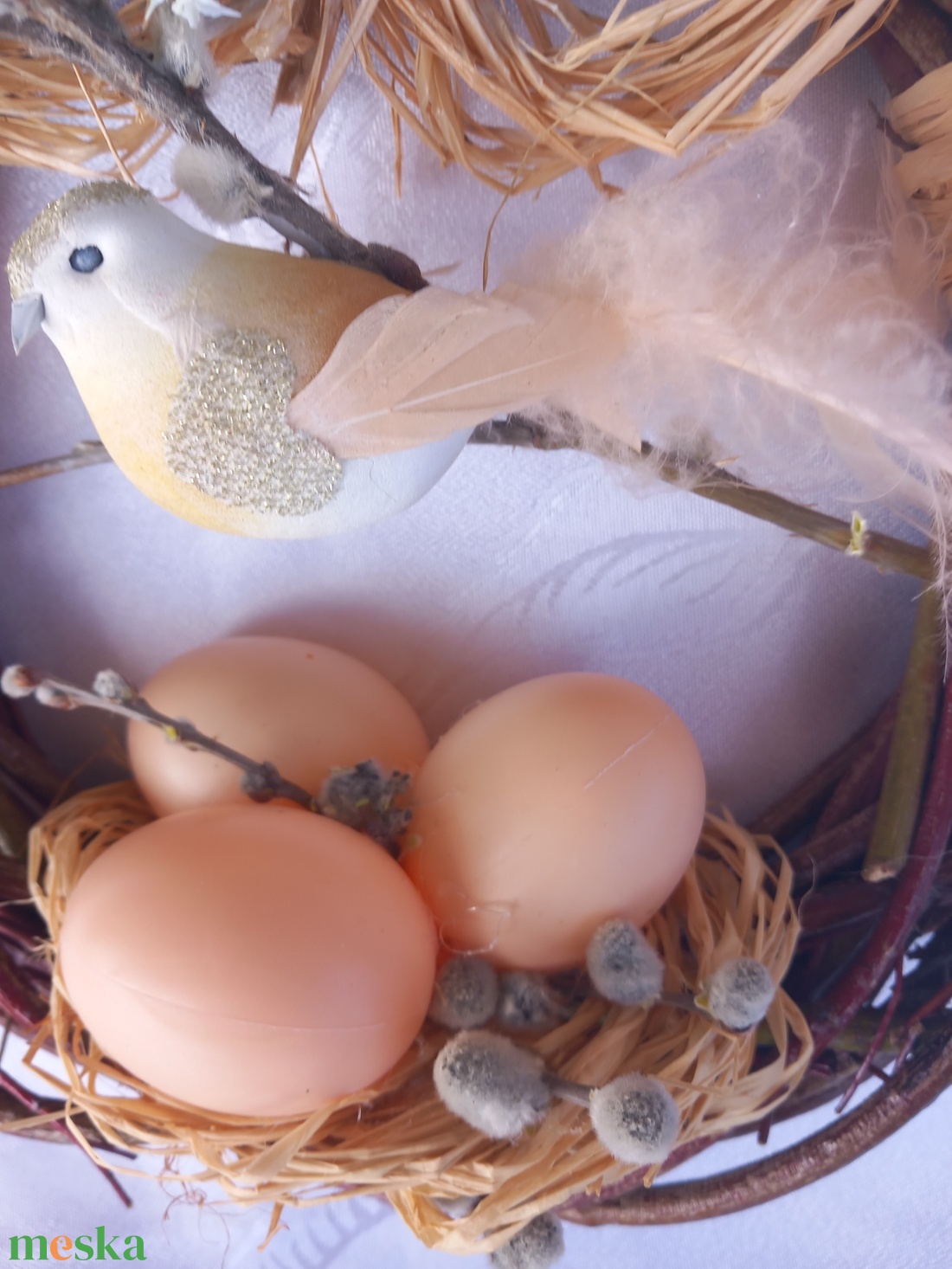 Tavaszi, húsvéti kopogtató - otthon & életmód - dekoráció - ajtó- és ablak dekoráció - ajtódísz & kopogtató - Meska.hu