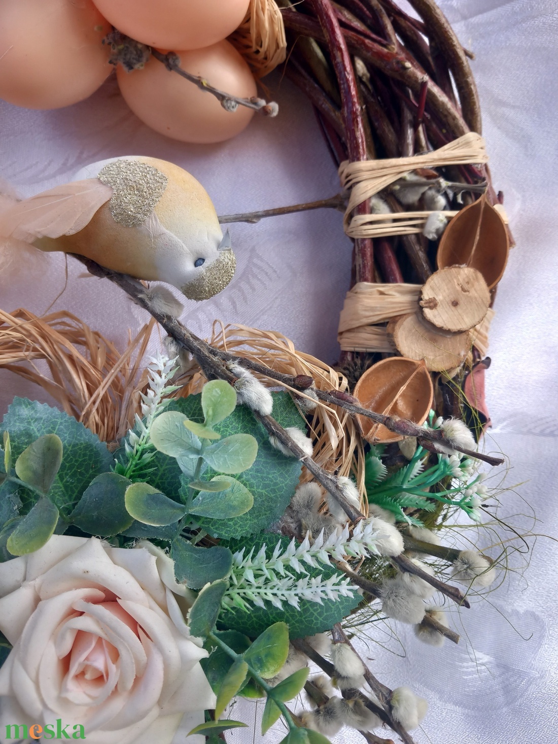 Tavaszi, húsvéti kopogtató - otthon & életmód - dekoráció - ajtó- és ablak dekoráció - ajtódísz & kopogtató - Meska.hu