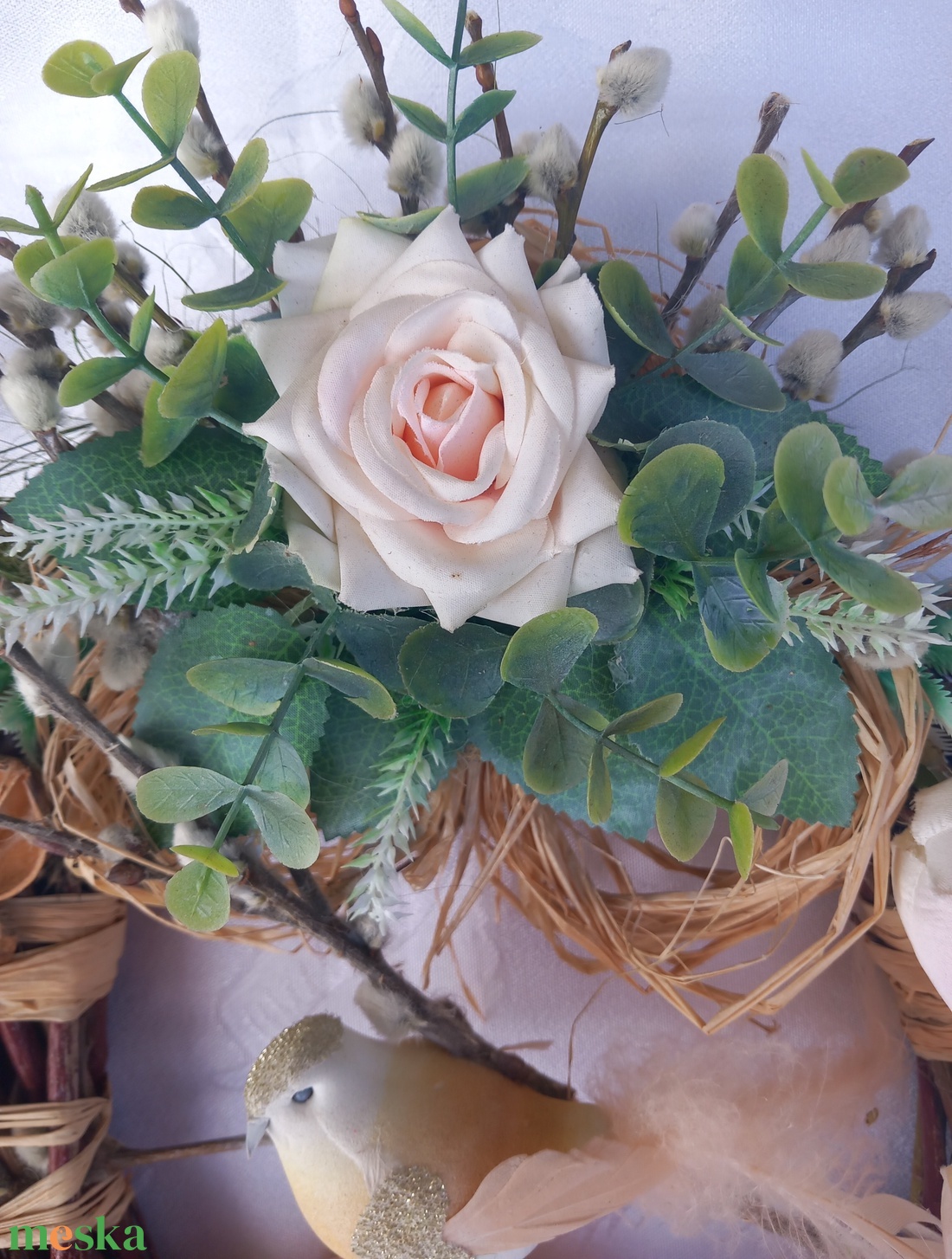 Tavaszi, húsvéti kopogtató - otthon & életmód - dekoráció - ajtó- és ablak dekoráció - ajtódísz & kopogtató - Meska.hu