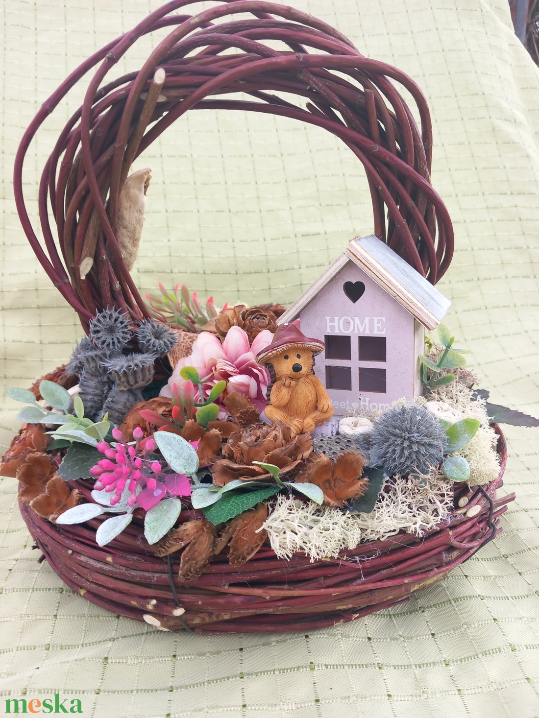 Vessző karikákból készült kosár  -  - Meska.hu