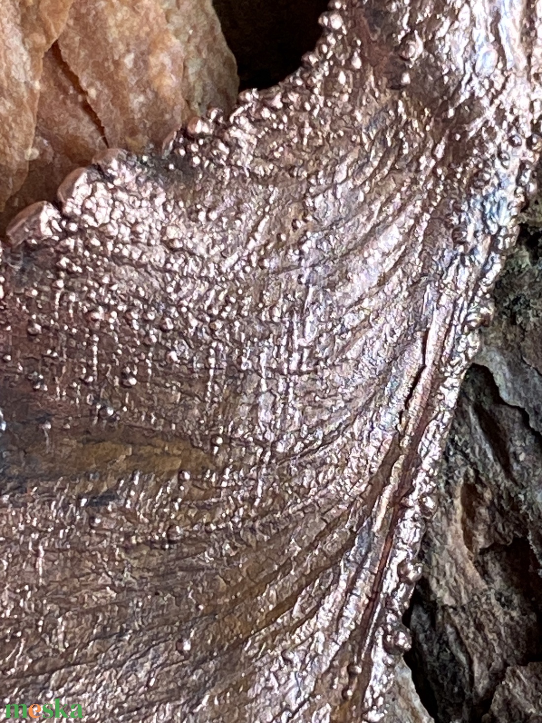 Juhar réz nyaklánc - ékszer - nyaklánc - medálos nyaklánc - Meska.hu