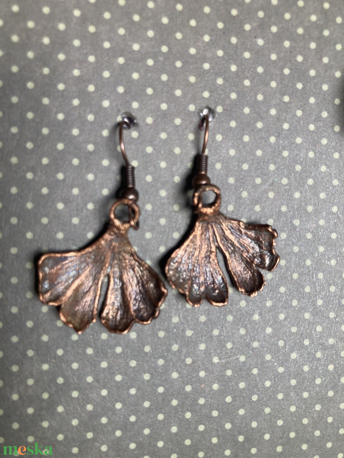 Ginkgo füli - ékszer - fülbevaló - lógó fülbevaló - Meska.hu