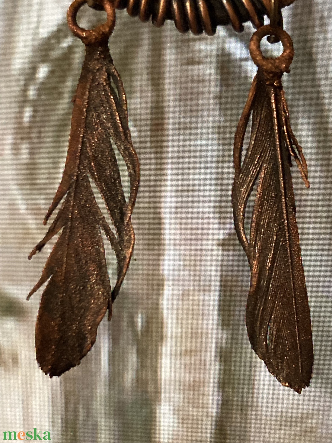 Réz koponya tollakkal - ékszer - nyaklánc - medálos nyaklánc - Meska.hu