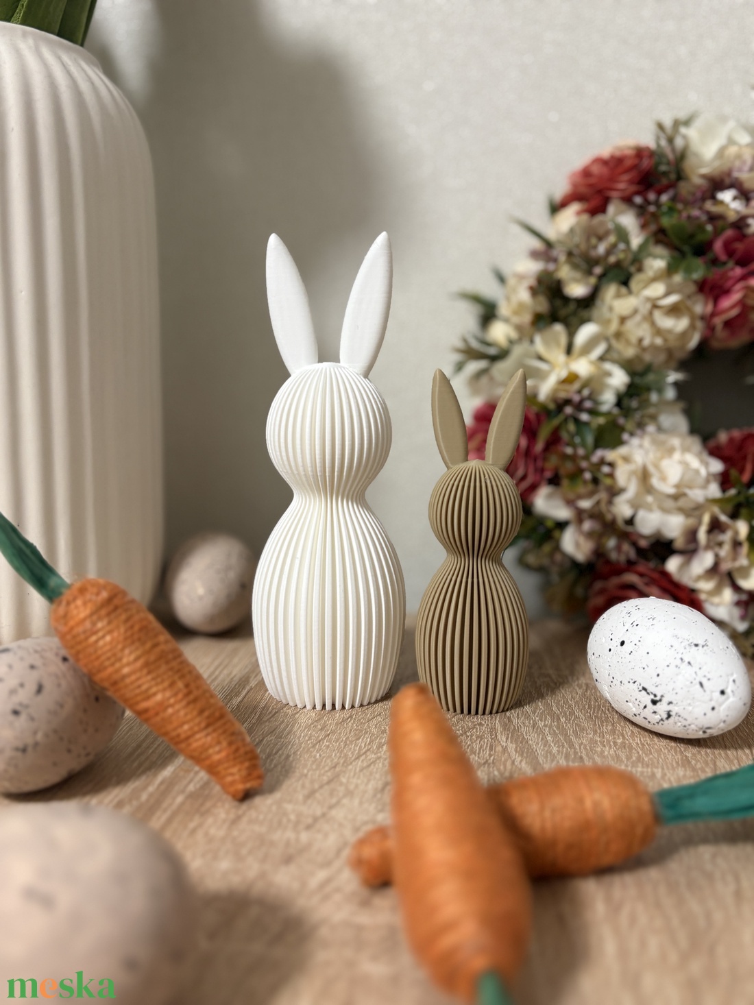 Nyuszis dísz - ünnepi díszek, dekorációk - húsvéti díszek és dekorációk - húsvéti asztaldíszek - Meska.hu