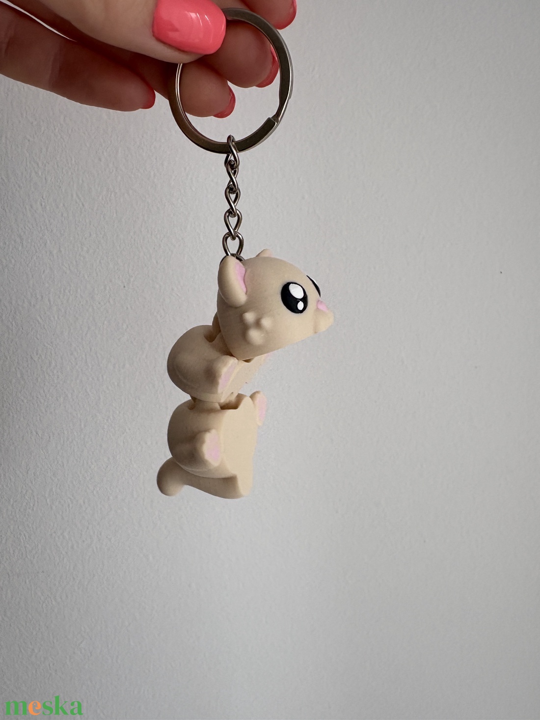 3D nyomtatott cicás kulcstartó  - táska & tok - kulcstartó & táskadísz - kulcstartó - Meska.hu