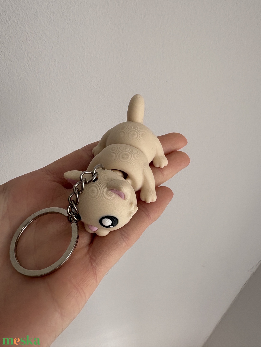 3D nyomtatott cicás kulcstartó  - táska & tok - kulcstartó & táskadísz - kulcstartó - Meska.hu
