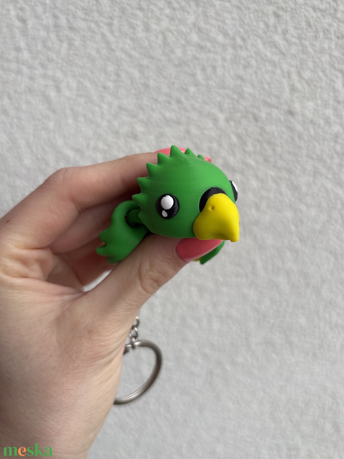 3D nyomtatott papagájos kulcstartó - táska & tok - kulcstartó & táskadísz - kulcstartó - Meska.hu