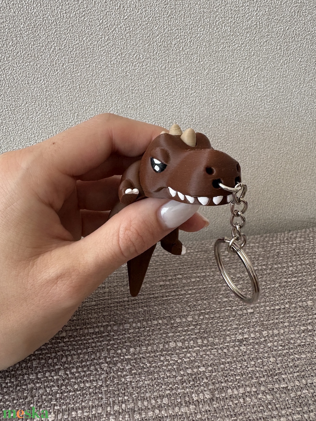 3D nyomtatott dinós kulcstartó - táska & tok - kulcstartó & táskadísz - kulcstartó - Meska.hu