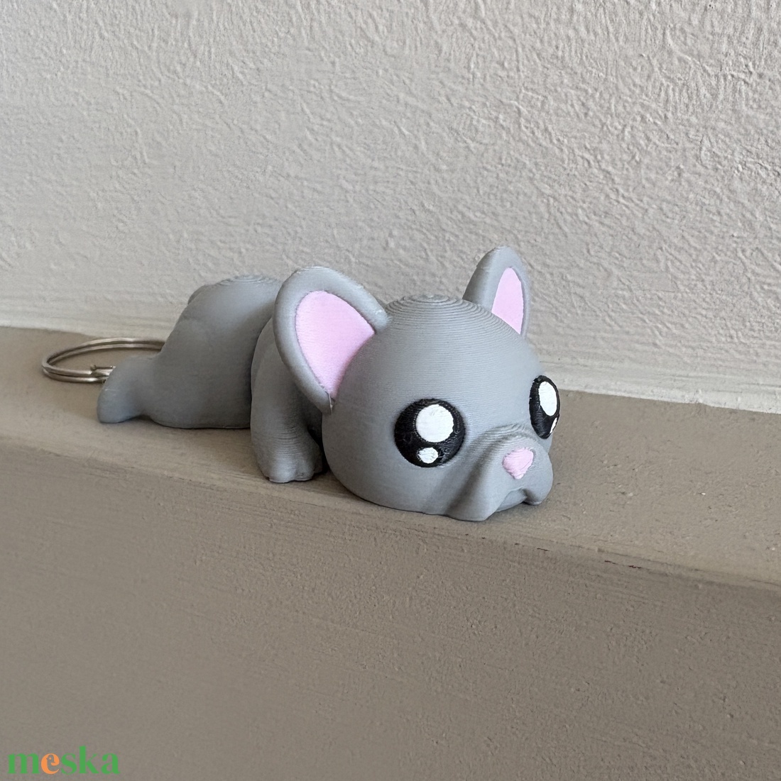 3D nyomtatott francia buldog kulcstartó - táska & tok - kulcstartó & táskadísz - kulcstartó - Meska.hu