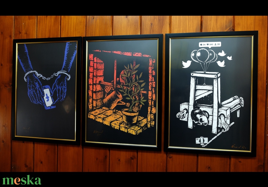 Bekeretezett grafika, számozott printek  - művészet - grafika & illusztráció - művészi nyomat - Meska.hu