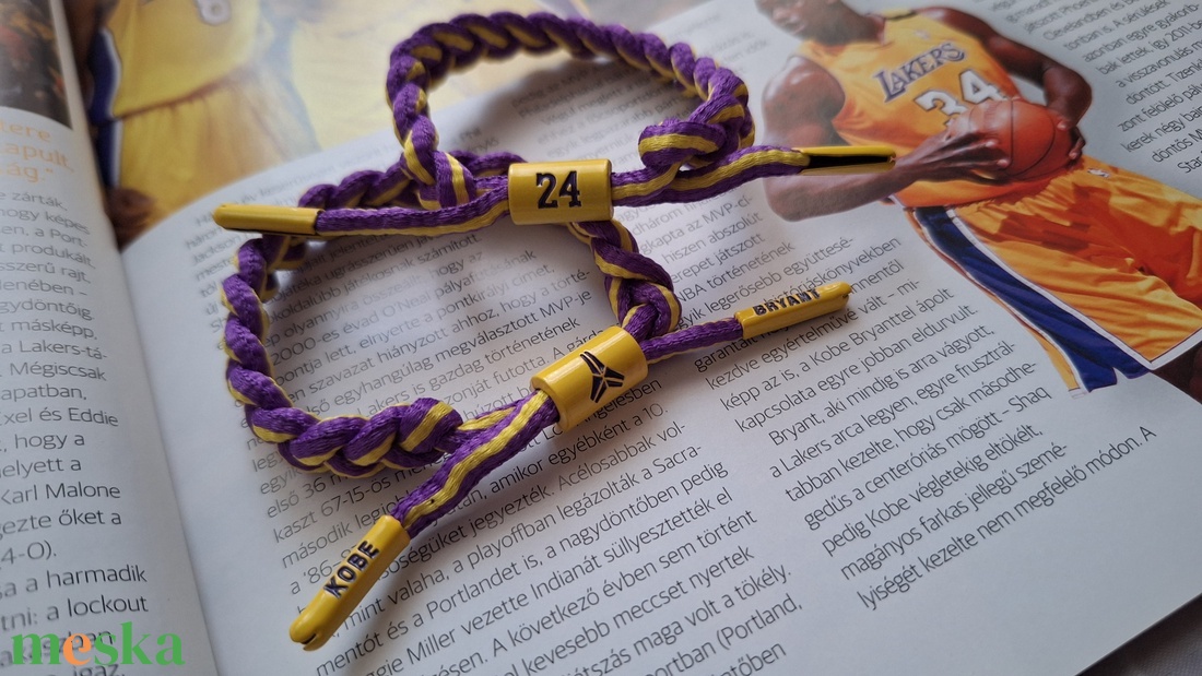 Kobe Bryant fonott karkötő - ékszer - karkötő - fonott karkötő - Meska.hu