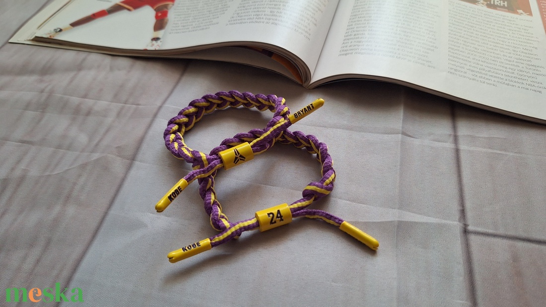 Kobe Bryant fonott karkötő - ékszer - karkötő - fonott karkötő - Meska.hu