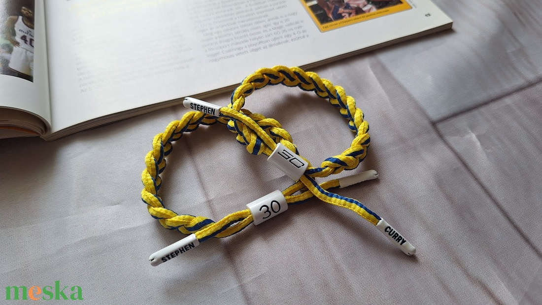 Stephen Curry fonott karkötő - ékszer - karkötő - fonott karkötő - Meska.hu