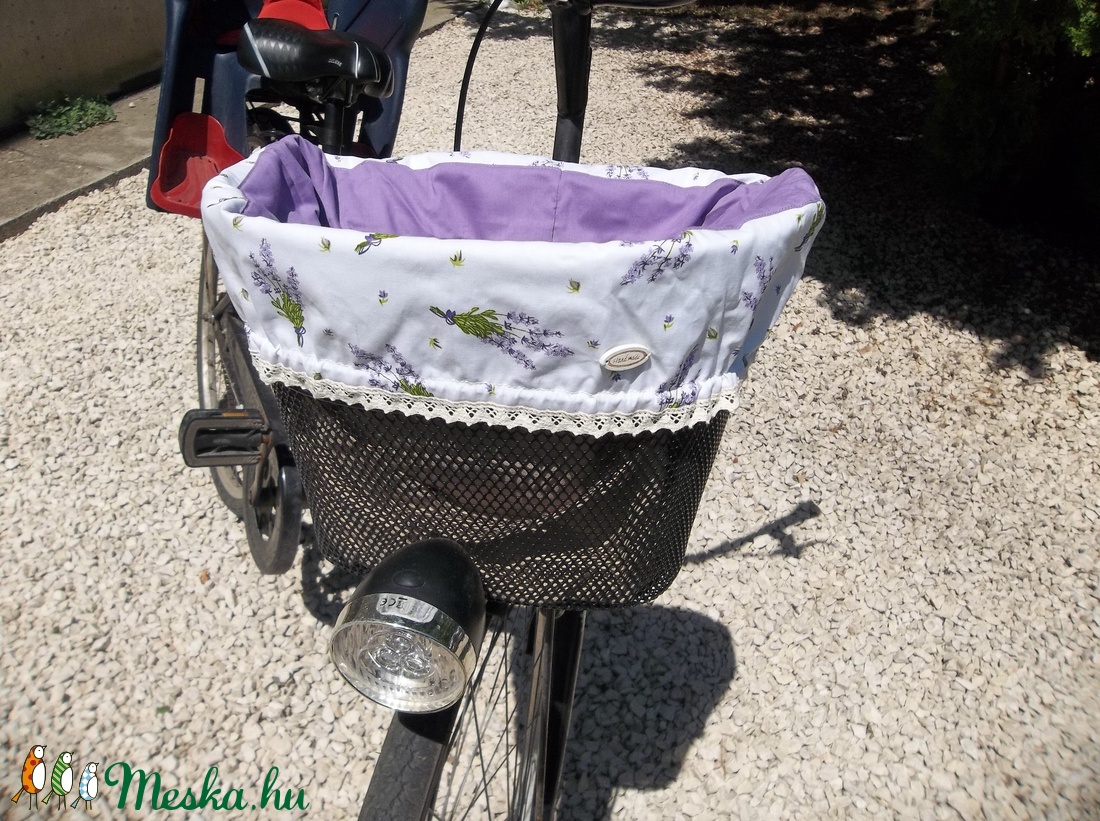 Kerékpárkosár huzat és táska 2in1 homok és levendula -  - Meska.hu