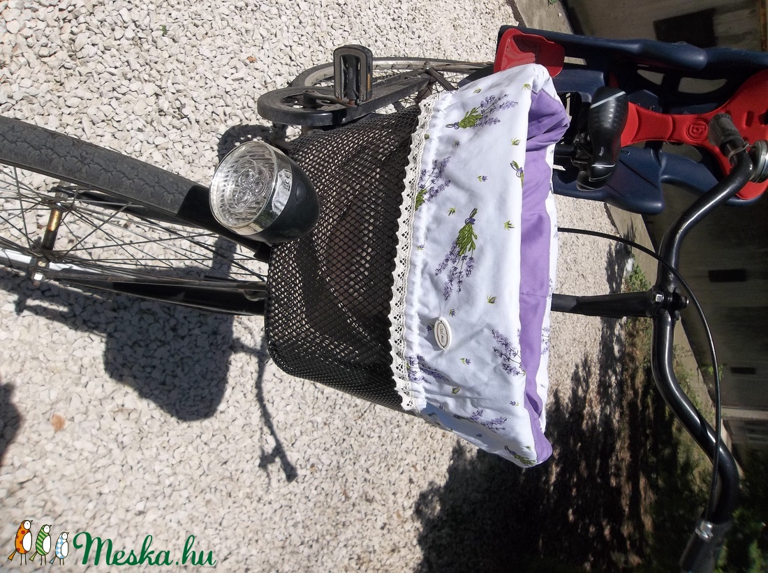 Kerékpárkosár huzat és táska 2in1 homok és levendula -  - Meska.hu