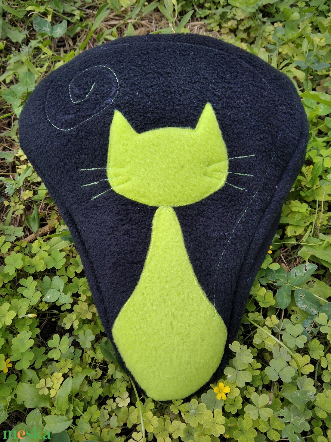 Téli bicikli üléshuzat vízhatlan réteggel, zöld macska - táska & tok - edzőtáskák - edzőtáskák - Meska.hu