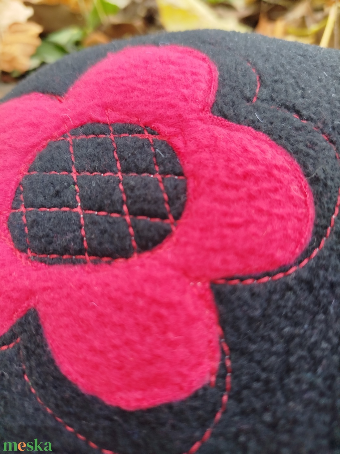 Nagy méretű téli kerékpár üléshuzat vízhatlan réteggel, virágok  - táska & tok - edzőtáskák - edzőtáskák - Meska.hu