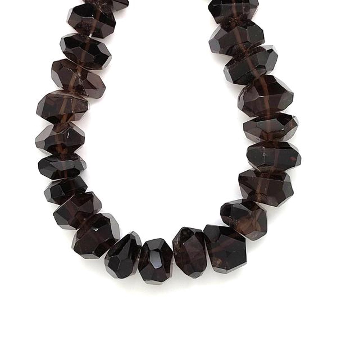 Füstkvarc lapcsiszolt darabok 14-20mm ékszerkészítő alapanyag (füzér) - kellékek & szerszámok - ásvány alapanyag - ásványfüzér - Meska.hu