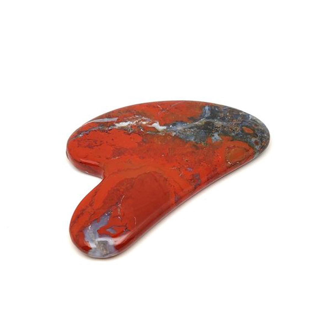 Guasha Jáspis vörös 86 cm  természetes ásvány arcmasszírozó kő - otthon & életmód - dekoráció - spiritualitás - ásványok - Meska.hu